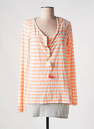 T-shirt manches longues manches longues orange MAISON SCOTCH femme