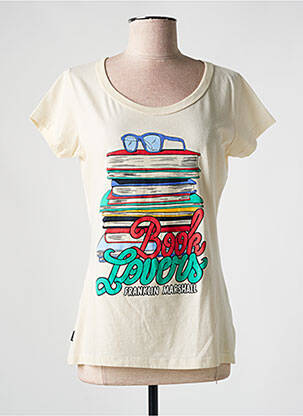 T-shirt sérigraphie manches courtes beige FRANKLIN MARSHALL femme