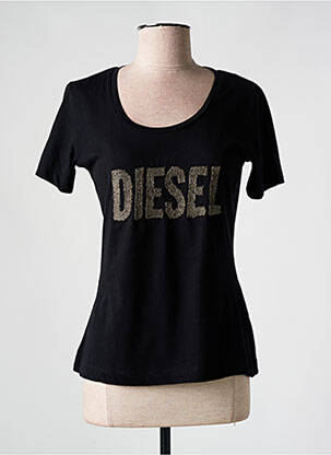 T-shirt coupe cintrée manches courtes noir DIESEL femme