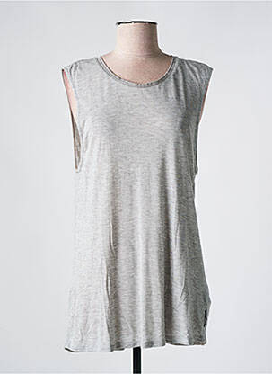 Débardeur stretch sans manche gris SCOTCH & SODA femme