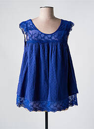 Top manches courtes manches courtes bleu FREESOUL femme