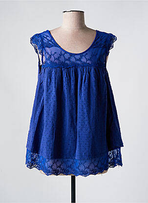 Top manches courtes manches courtes bleu FREESOUL femme