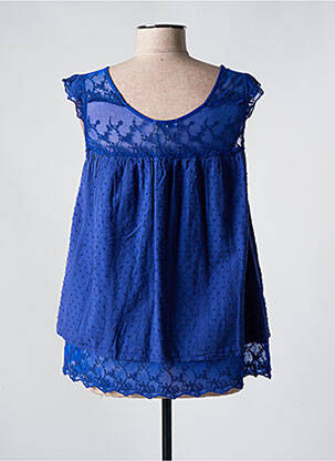 Top manches courtes manches courtes bleu FREESOUL femme