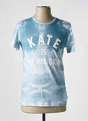 T-shirt stretch manches courtes bleu ELEVEN PARIS femme