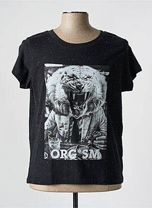 T-shirt coupe droite manches courtes noir ELEVEN PARIS femme