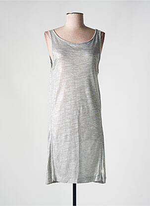 Robe mi-longue argent LE TEMPS DES CERISES pour femme