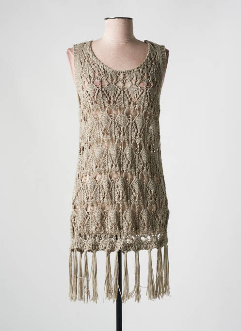 Pull tunique gris MISMASH pour femme