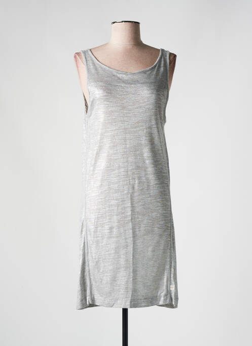 Robe mi-longue argent LE TEMPS DES CERISES pour femme