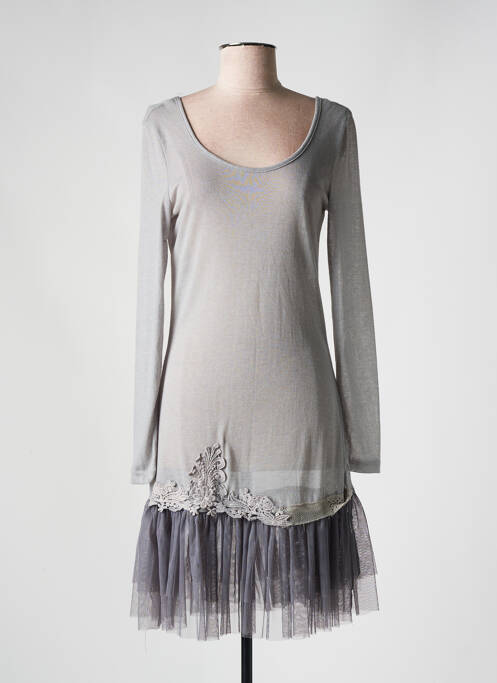 Robe mi-longue gris MOLLY BRACKEN pour femme