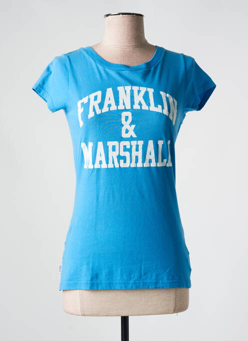 T-shirt bleu FRANKLIN MARSHALL pour femme