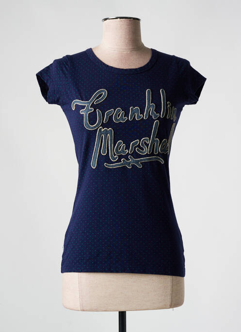 T-shirt bleu FRANKLIN MARSHALL pour femme