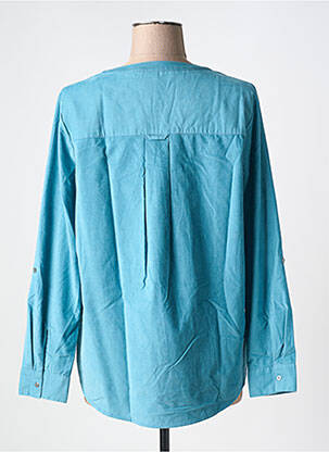 Blouse poignets boutonnés avec fente manches longues bleu CECIL femme