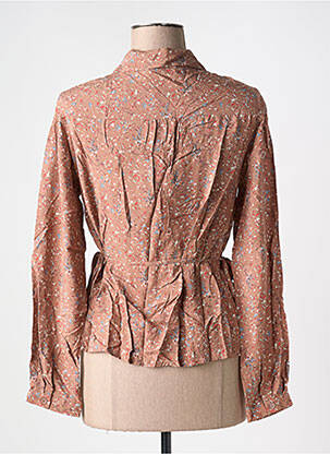Chemisier imprimé fleurs manches longues marron CREAM femme