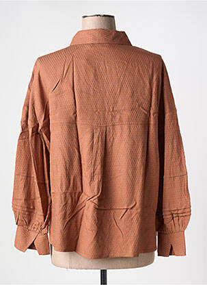 Blouse imprimé fantaisie manches longues marron CREAM femme