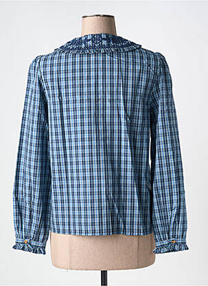 Chemisier coupe droite manches longues bleu WHITE STUFF femme