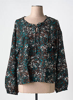 Blouse imprimé fantaisie manches longues noir CREAM femme