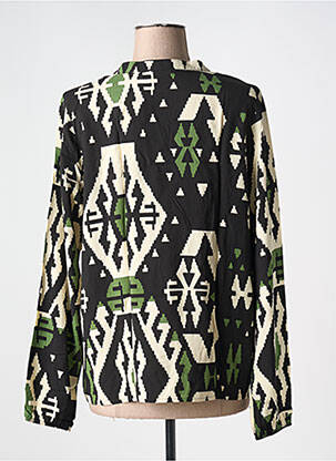 Blouse manches longues manches longues noir GEISHA femme