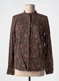 Blouse imprimé fantaisie manches longues noir GEISHA femme