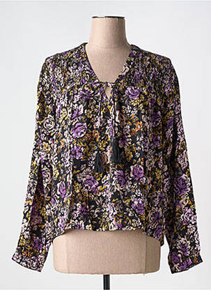 Blouse imprimé fleurs manches longues violet CREAM femme