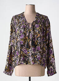 Blouse imprimé fleurs manches longues violet CREAM femme
