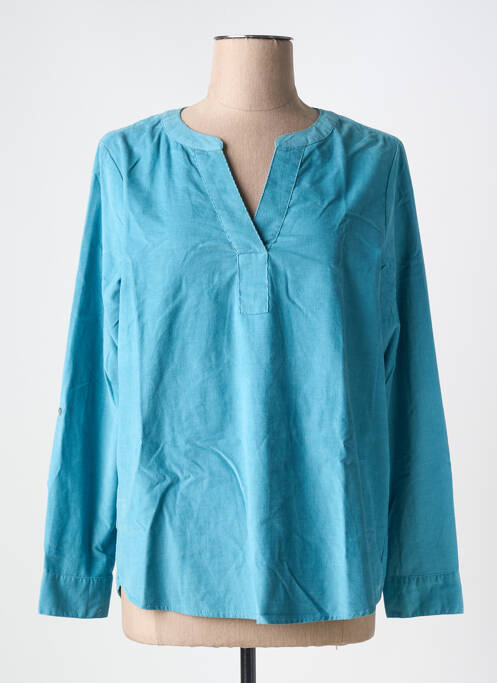 Blouse poignets boutonnés avec fente manches longues bleu CECIL femme
