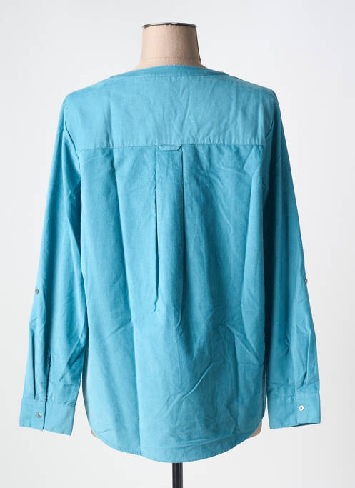 Blouse poignets boutonnés avec fente manches longues bleu CECIL femme