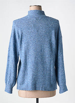 Pull tissage chiné manches longues bleu CREAM femme