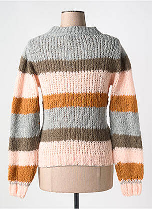 Pull stretch manches longues rose GEISHA femme