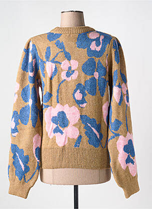 Pull stretch manches longues marron GEISHA femme