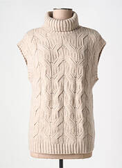 Pull col roulé beige GEISHA pour femme seconde vue