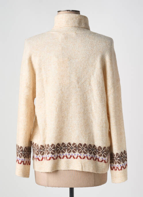 Pull col roulé beige CREAM pour femme
