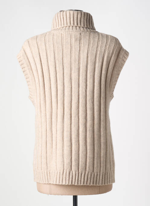 Pull col roulé beige GEISHA pour femme