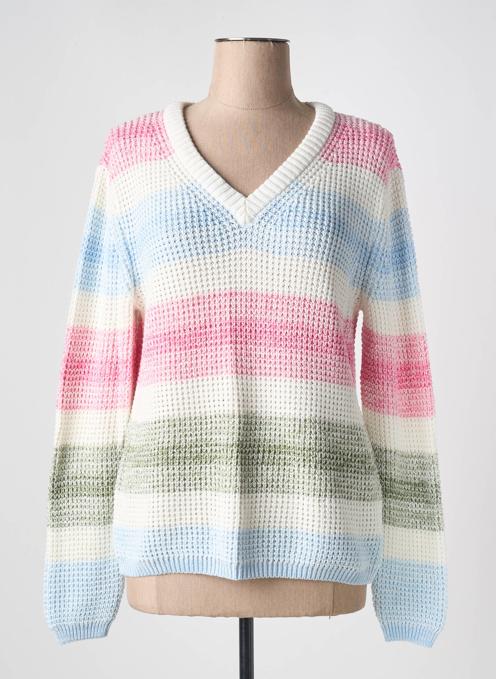 Pull Col V Rose Street One Femme 2602459-rose00 Modz