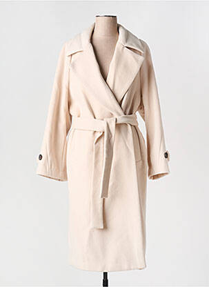 Manteau long coupe droite sans capuche beige ESQUALO femme