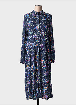 Robe longue manches longues manches longues bleu CECIL femme