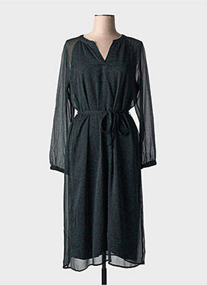 Robe longue manches longues manches longues noir STREET ONE femme