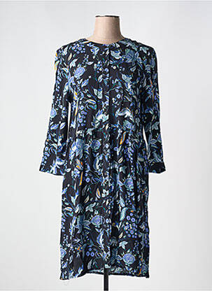 Robe mi-longue imprimé fleurs manches 3/4 bleu STREET ONE femme