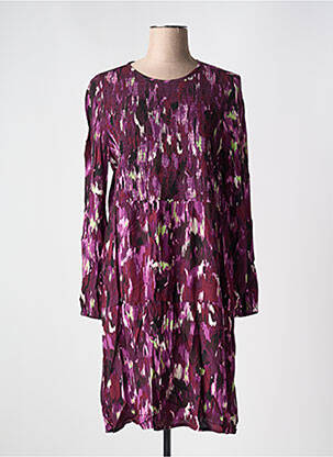 Robe mi-longue manches longues manches longues violet STREET ONE femme
