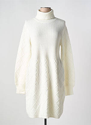 Robe pull coupe cintrée manches longues blanc ESQUALO femme