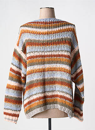 Gilet manches longues coupe cintrée orange GEISHA femme