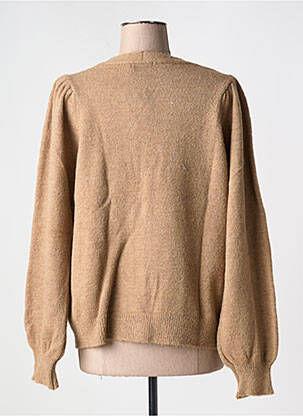 Gilet manches longues coupe cintrée marron GEISHA femme