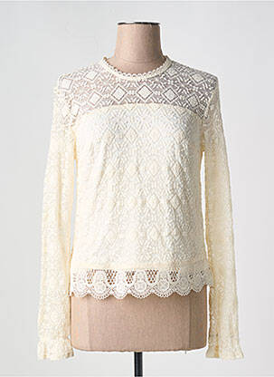 T-shirt stretch manches longues beige CREAM femme