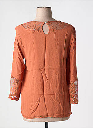 Blouse col rond manches 3/4 orange CREAM femme