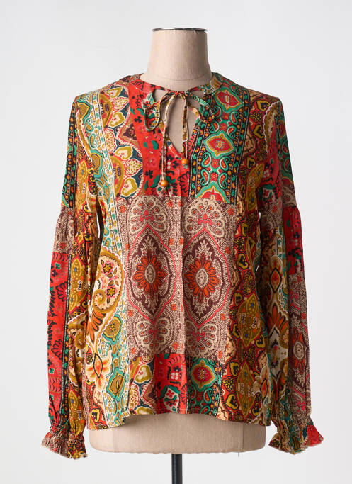 Blouse orange GEISHA pour femme