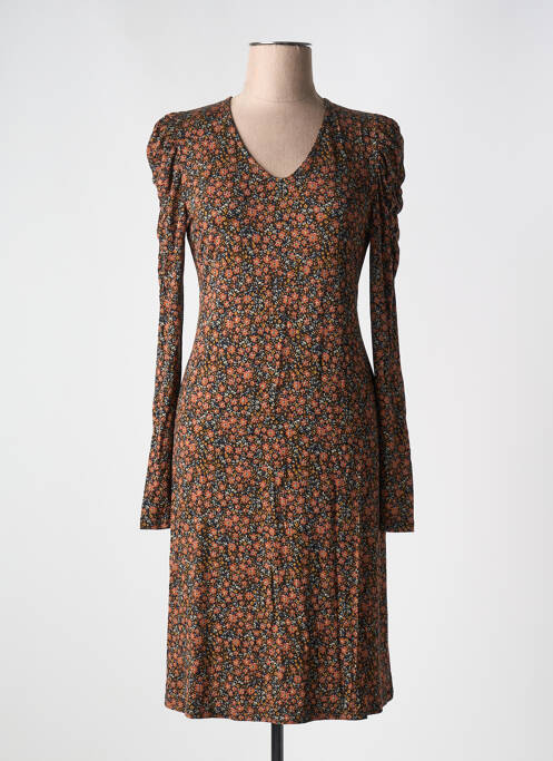 Robe mi-longue orange CREAM pour femme