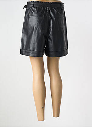 Short tissage simili-cuir taille normale noir ESQUALO femme