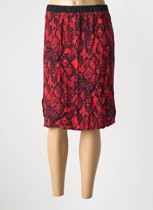 Jupe mi-longue rouge GEISHA pour femme