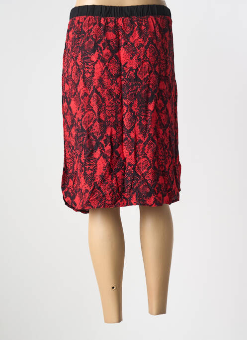 Jupe mi-longue rouge GEISHA pour femme