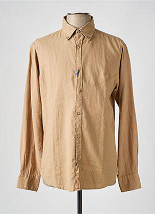 Chemise manches longues coupe droite marron IMPERIAL homme