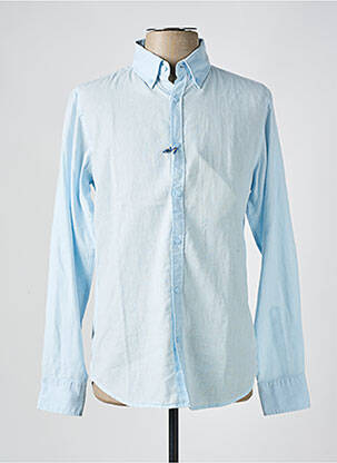 Chemise manches longues coupe droite bleu IMPERIAL homme